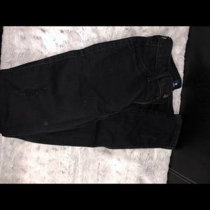 Hollister Black Jeggings with Minor Distressing